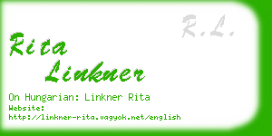 rita linkner business card